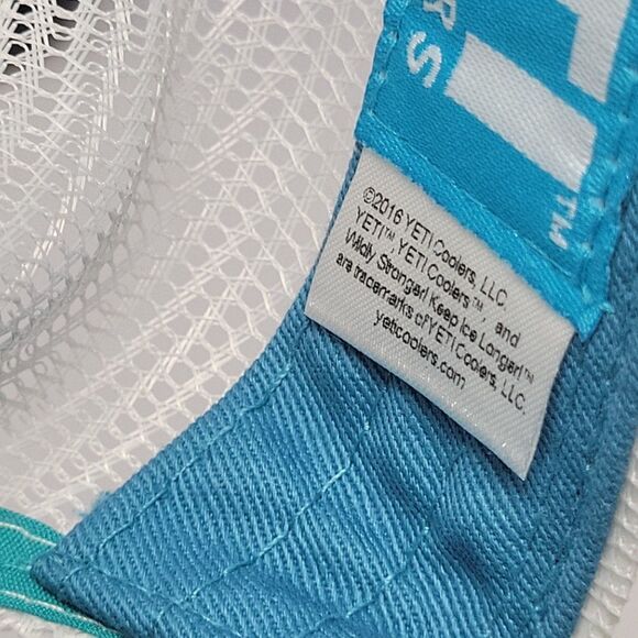 Yeti Coolers Turquoise Tarpon Shark Fish Snapback Trucker Mesh Hat Ball Cap 2016 - Picture 10 of 10